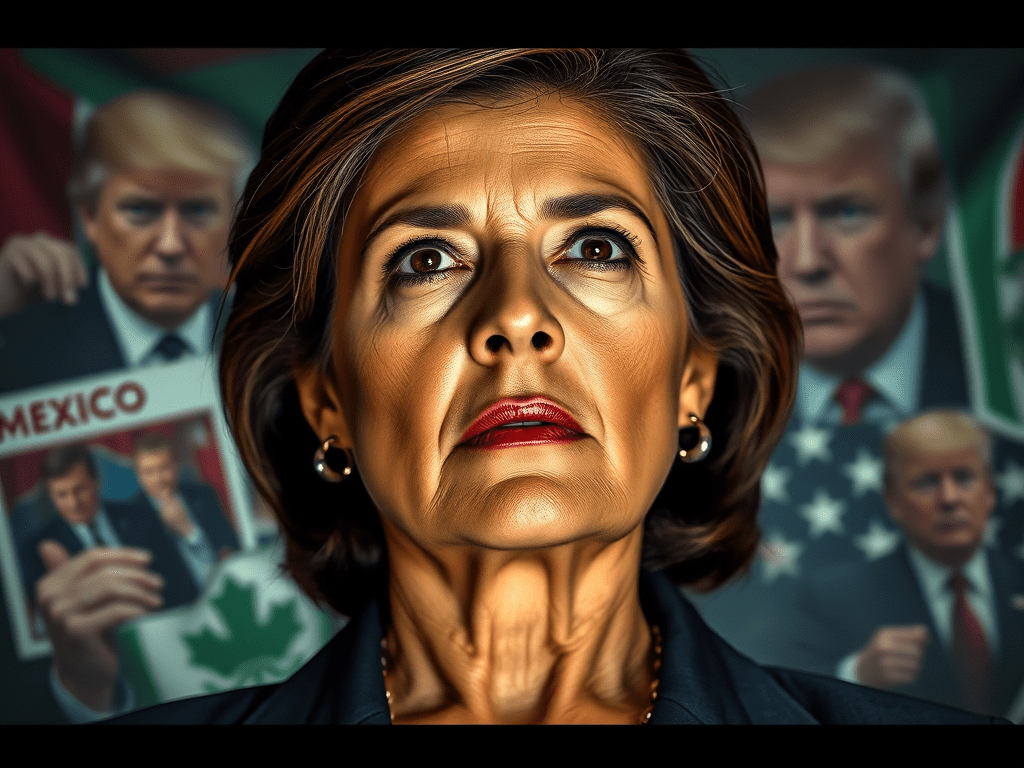 LA PRESIDENTE DE MÉXICO LUCHA POR ESCAPAR DE LAS CRECIENTES EXIGENCIAS DE&nbsp;TRUMP.