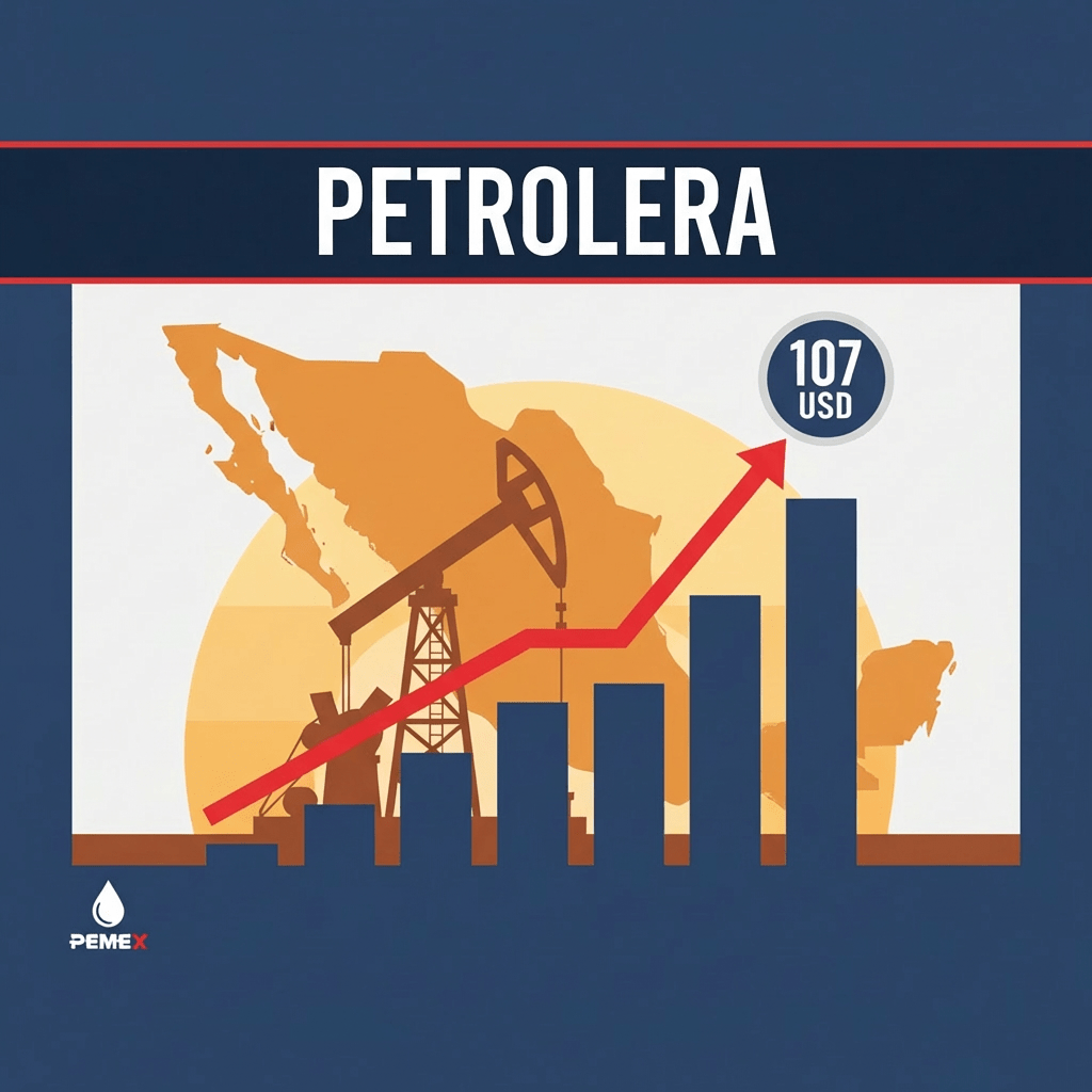 PETRÓLEO MEXICANO LLEGA A 107 DÓLARES.
