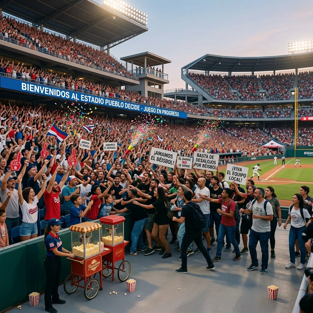 CAOS Y PROTESTAS POR OBRAS DEL ESTADIO DE BÉISBOL.