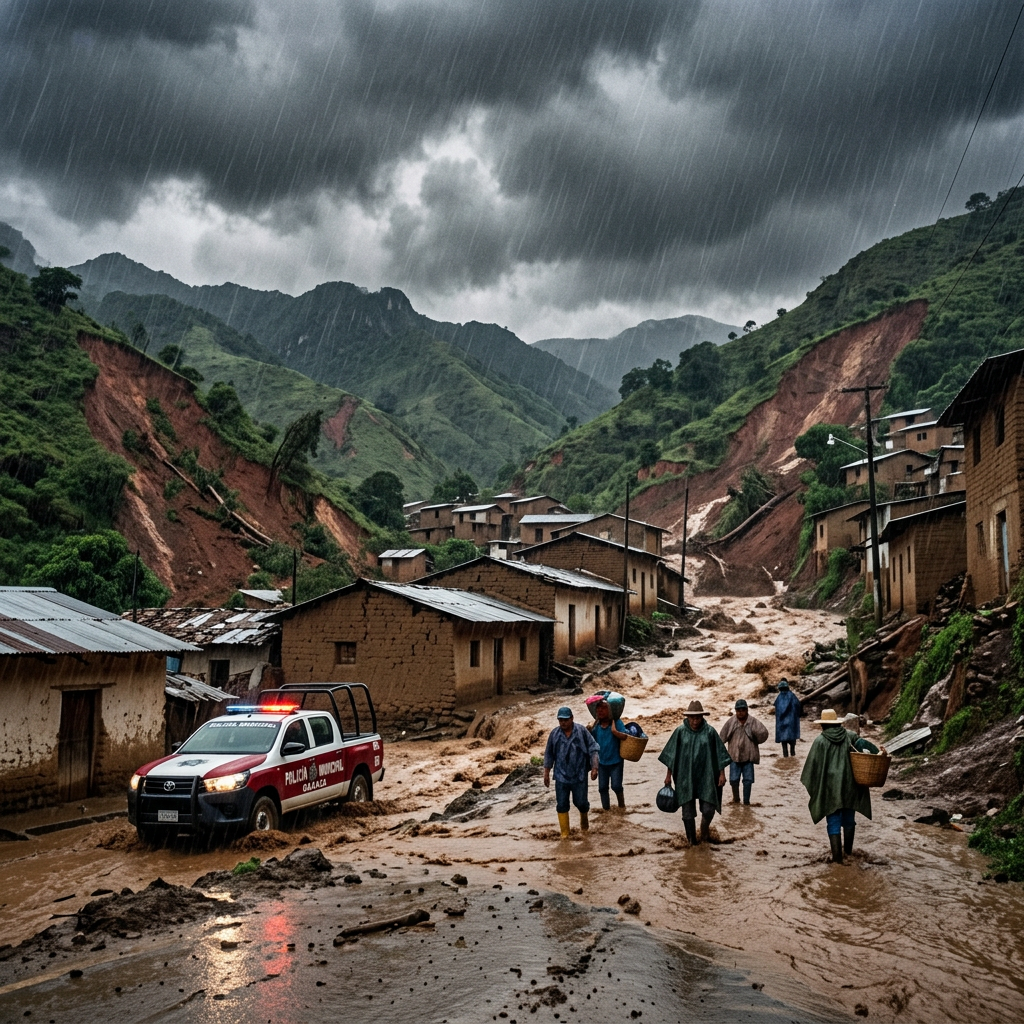 ¡BORIS INTENSIFICA EL REISGO! OAXACA ENFRENTA LLUVIAS EXTREMAS, DESLAVES E INUNDACIONES.