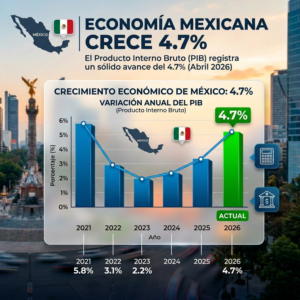ECONOMÍA DE MÉXICO GANA RITMO EN ABRIL Y SUPERA LO PREVISTO CON 2.2 POR CIENTO.