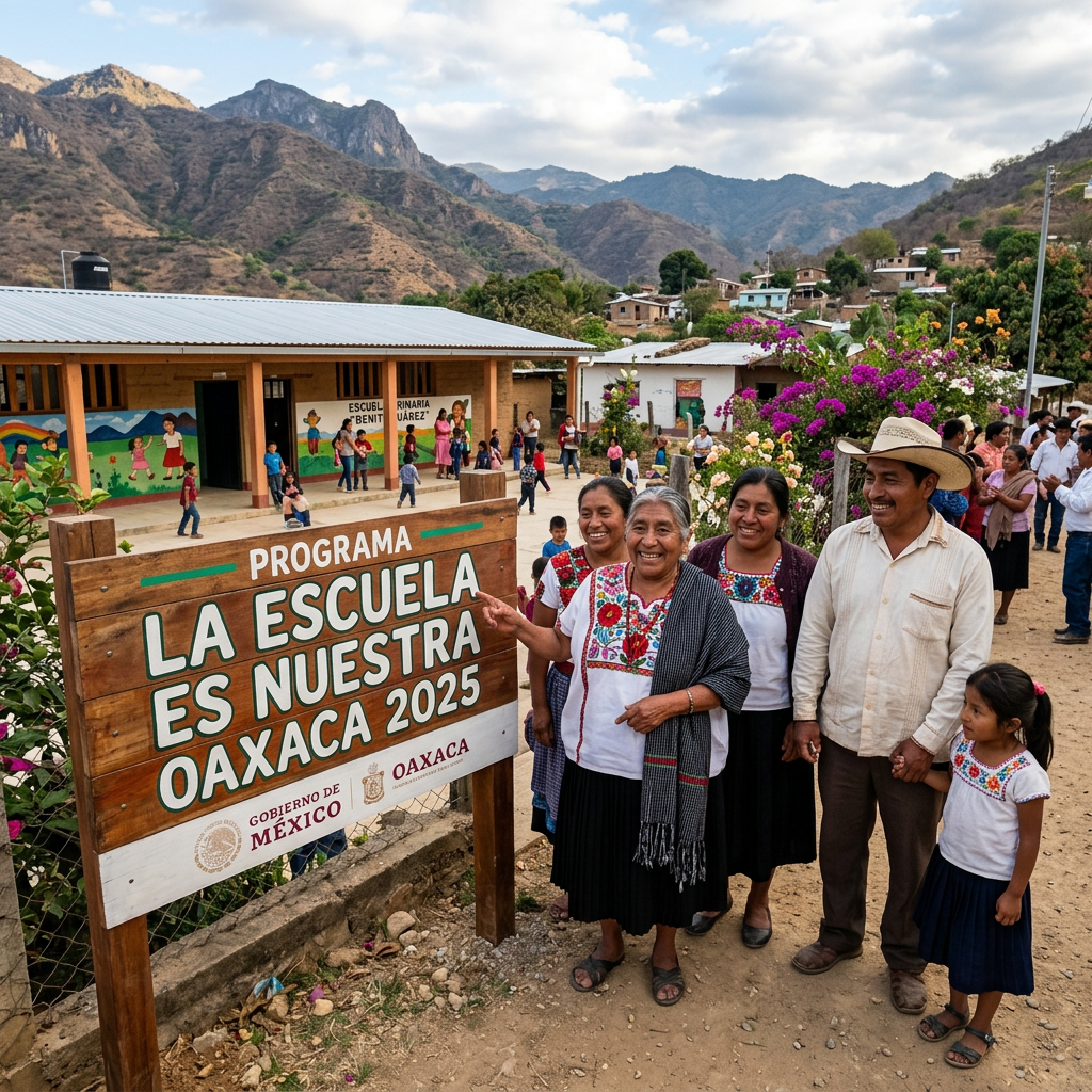 PROGRAMA LA ESCUELA ES NUESTRA BENEFICIÓ MÁS DE 8 MIL PLANTELES EN OAXACA EN 2025.
