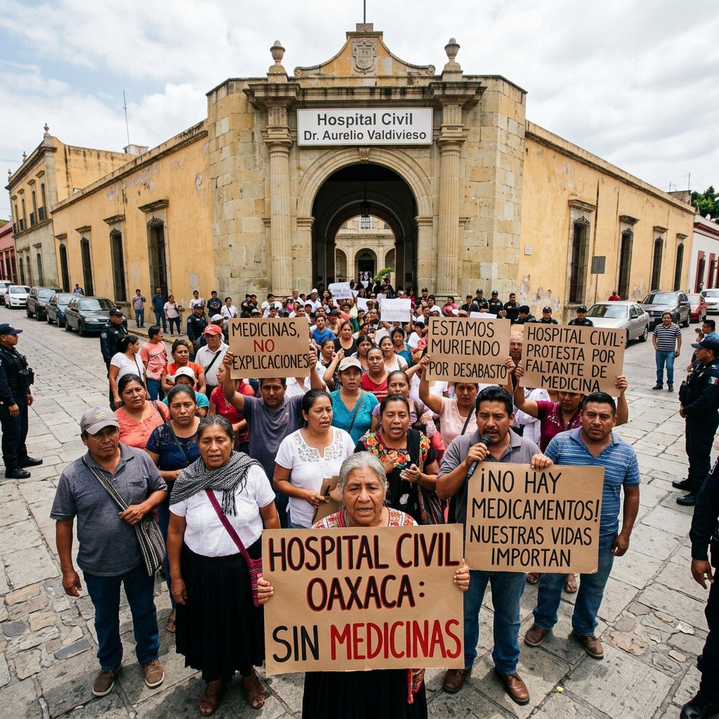 DENUNCIAN DESABASTO DE MEDICINAS Y FALLAS EN HOSPITAL CIVIL DE OAXACA.