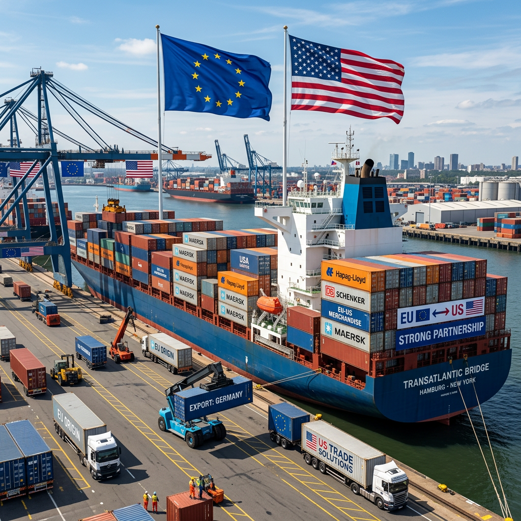 UN ESTUDIO REVELA QUE EL COMERCIO ENTRE EU Y EE.UU. ALCANZA UN MÁXIMO HISTÓRICO A PESAR DE LAS TENCIONES ARANCELARIAS.