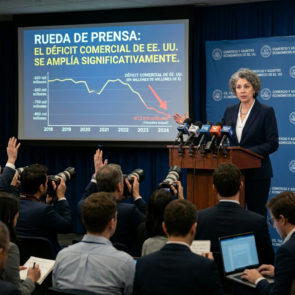 EL DÉFICIT COMERCIAL DE ESTADOS UNIDOS SE AMPLÍA EN MAYO.
