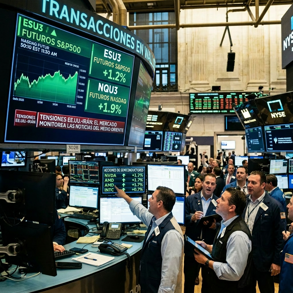 LOS FUTUROS DE S&P500 Y EL NASDAQ SUBEN LIGERAMENTE GRACIAS AL ALZA DE LAS ACCIONES DE SEMICONDUCTORES; LAS TENSIONES ENTRE EE.UU. E IRÁN ACAPARAN LA ATENCIÓN.