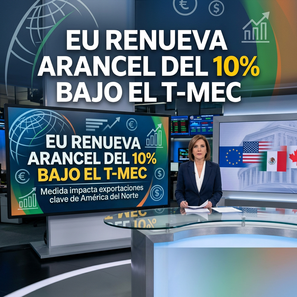 EU RENUEVA ARANCEL DE 10%; EXENTA BIENES QUE CUMPLEN T-MEC.