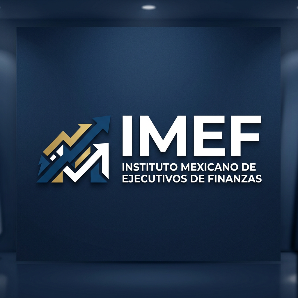 IMEF logo with upward arrows and text Instituto Mexicano de Ejecutivos de Finanzas